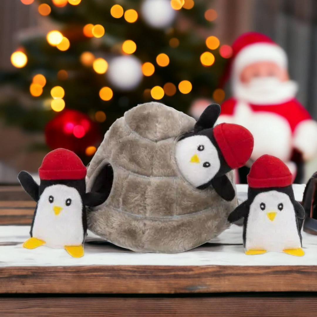 Penguin Cave Interactive Dog Toy Dizzy Dog Collars