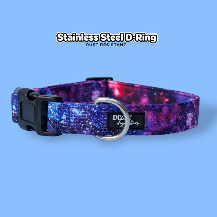 Galaxy Dog Collar | Neoprene & Stainless Steel