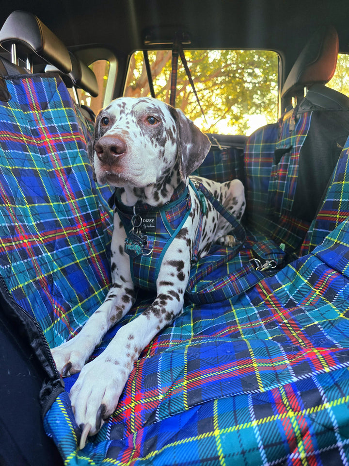 Car Seat Hammock: 2 in 1 Back Seat Cover | The Hamish: Scottish Tartan