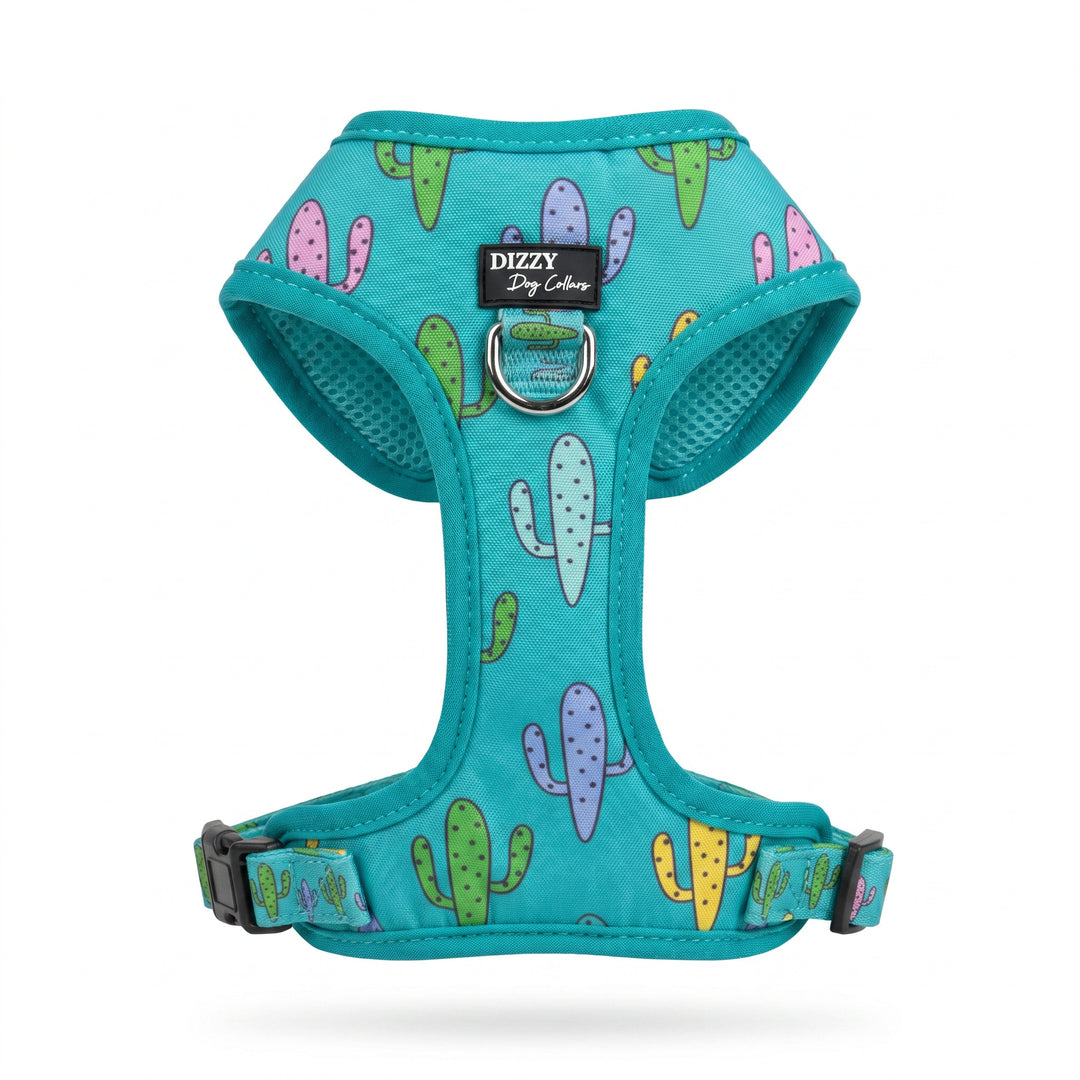 DOG HARNESS | Prickly Paradise: Cactus | Neck Adjustable Dog Harness
