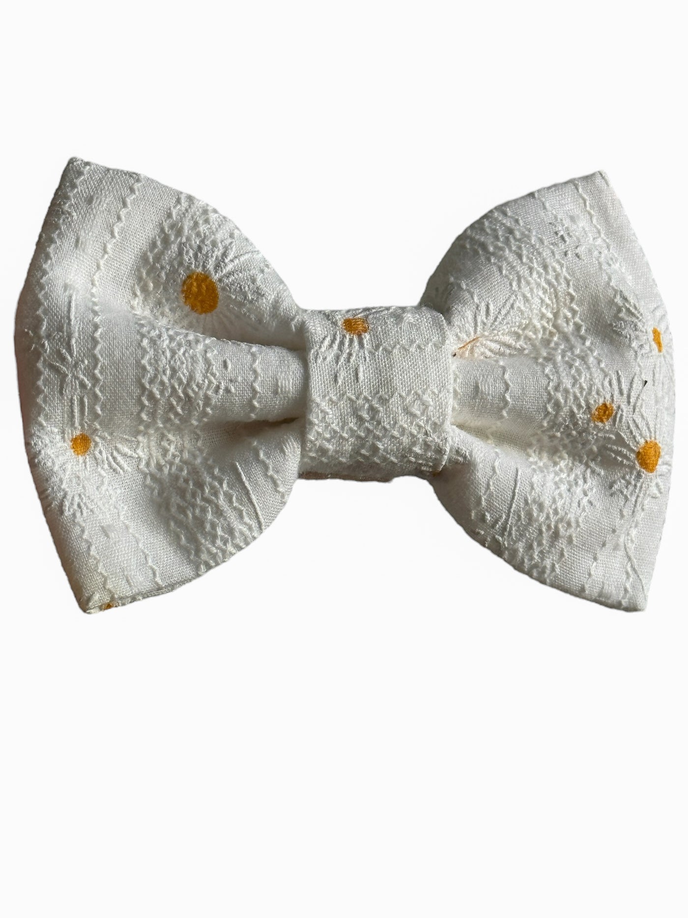 Bow Tie - White Daisy-Dizzy Dog Collars