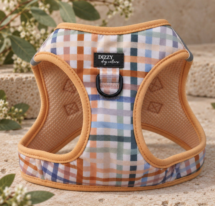 Step In Dog Harness: No Pull | For XS to M Dogs & Cats | Vintage Gingham