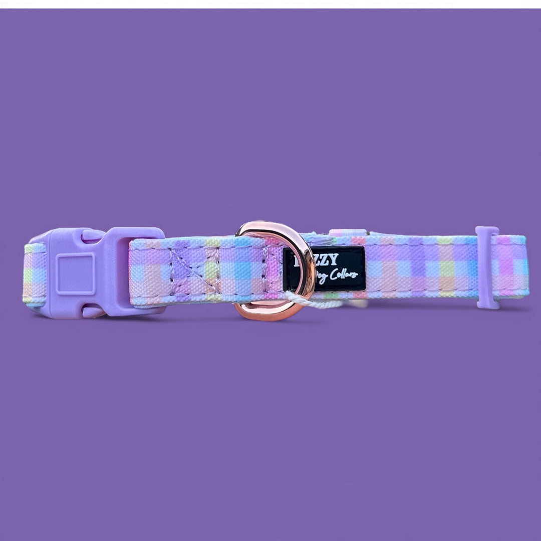 Sherbet Gingham Dog Collar | Canvas & Neoprene Dog Collar