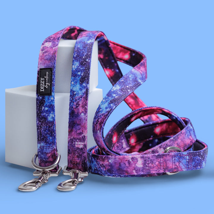 Double Ended Training Lead | Hands Free - Crossbody Dog Lead | Galaxy