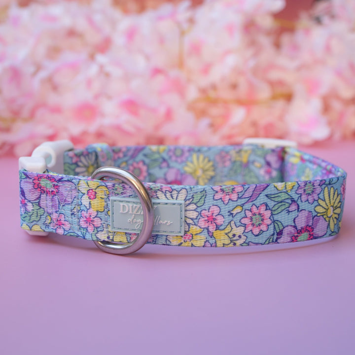 Floral Fable Dog Collar | Neoprene Dog Collar | Stainless Steel
