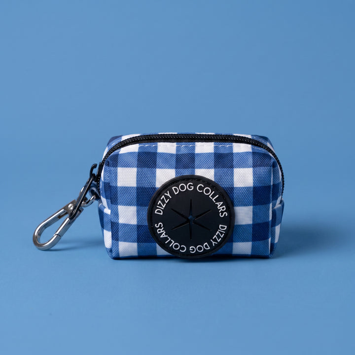 Navy Gingham | Waste Bag Holder
