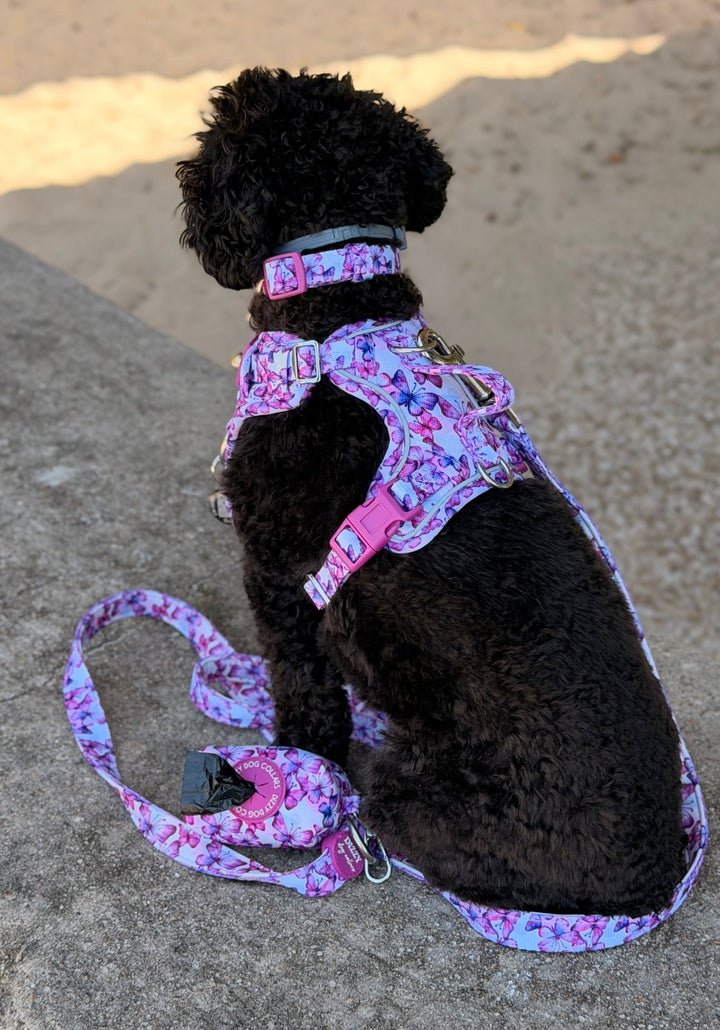 No Pull Dog Harness with Handle | Candy Sky Butterfly