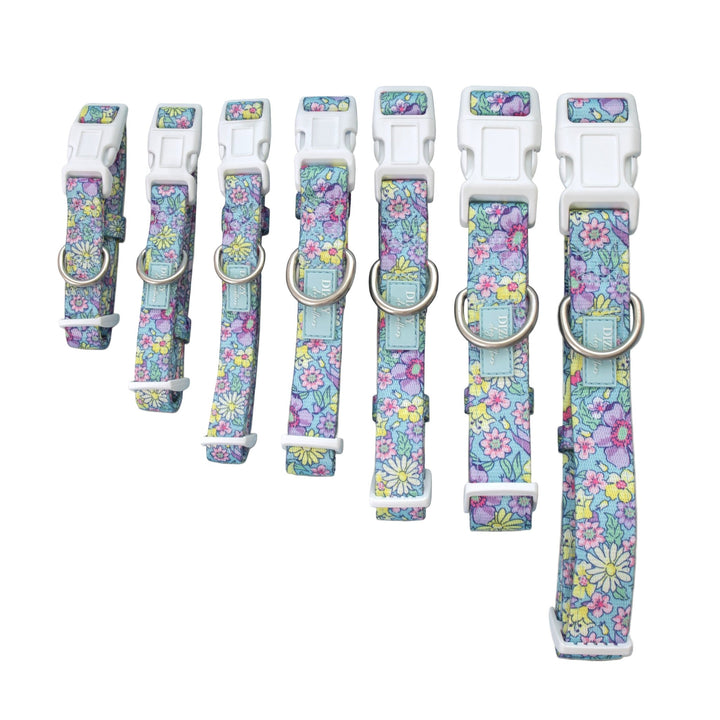 Floral Fable Dog Collar | Neoprene Dog Collar | Stainless Steel
