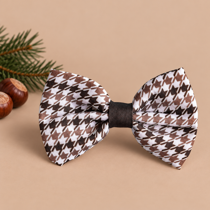 Chestnut Tweed Dog Bow Tie