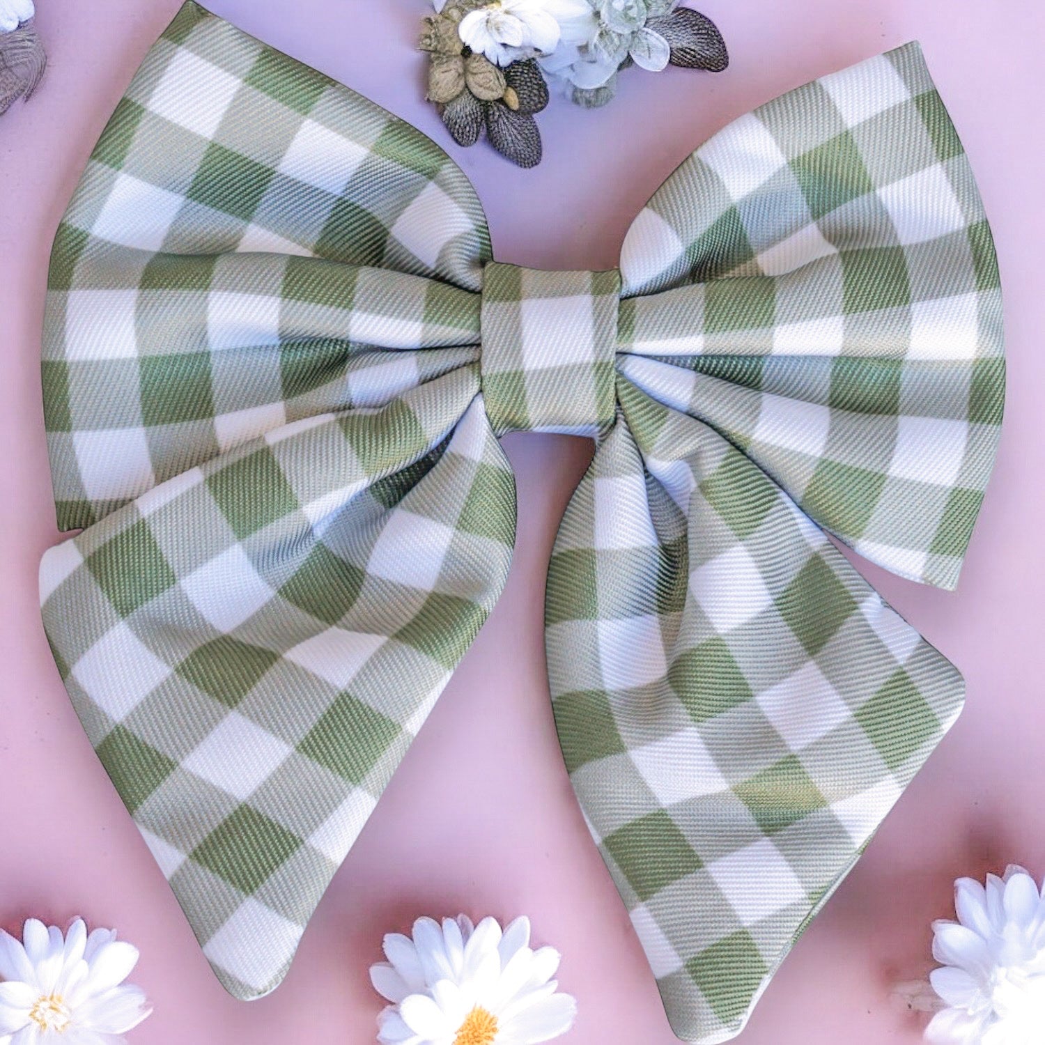 sage green dog bow tie