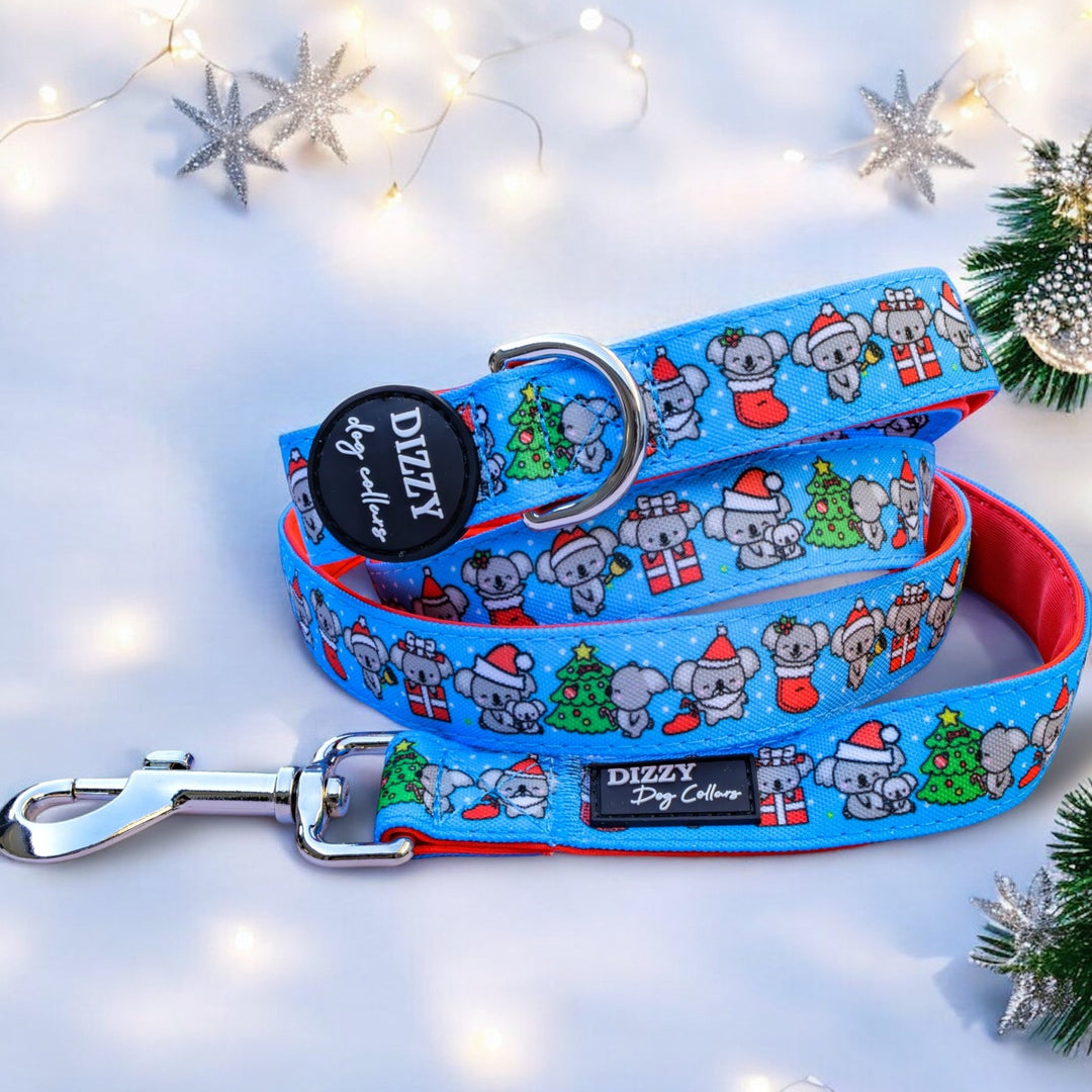 Christmas Koalas Dog Leash Fully Padded Leash
