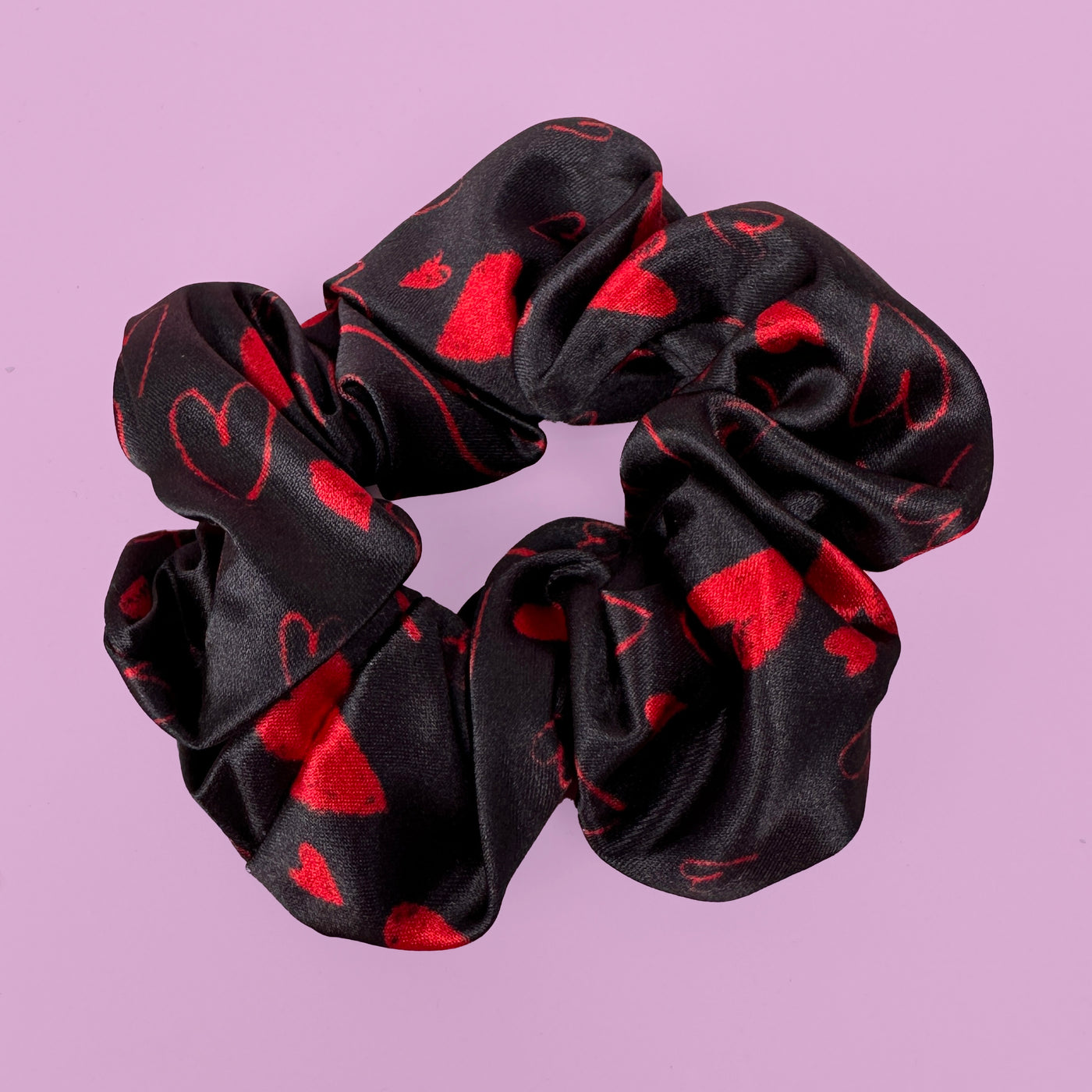 Love Hearts | Silk Hair Scrunchie-BFF-Dizzy Dog Collars