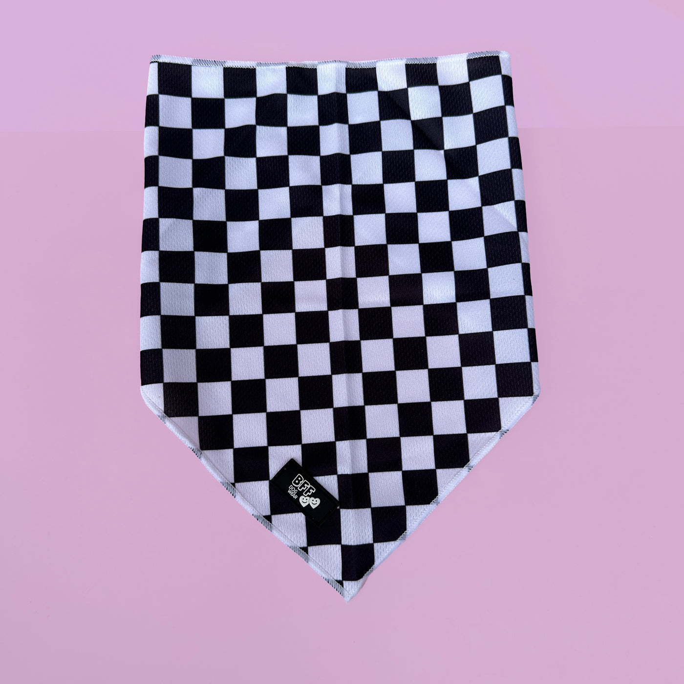 Black and White Checkers | Small/Medium Bandana-BFF-Dizzy Dog Collars