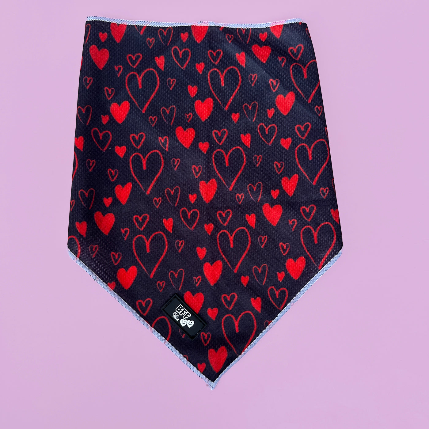 Love Hearts | Small/Medium Dog Bandana-BFF-Dizzy Dog Collars