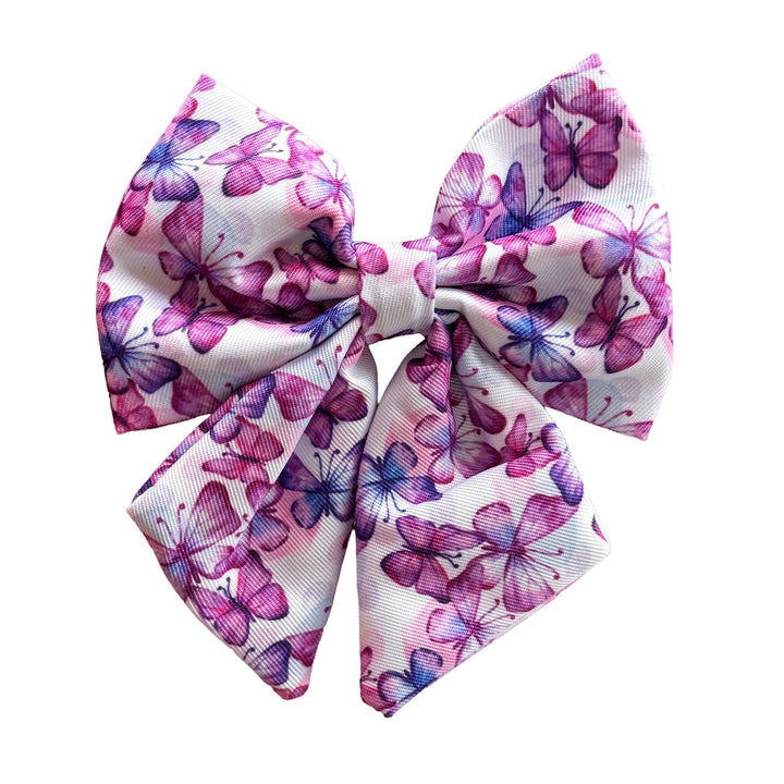 Candy Sky Butterfly | Sailor Bow Tie | Pink Butterflies Dog Bow  _