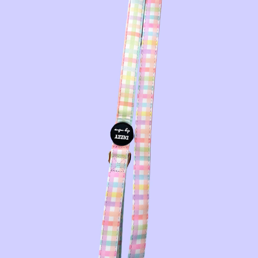Sherbet Gingham Dog Leash | Fully Padded Leash