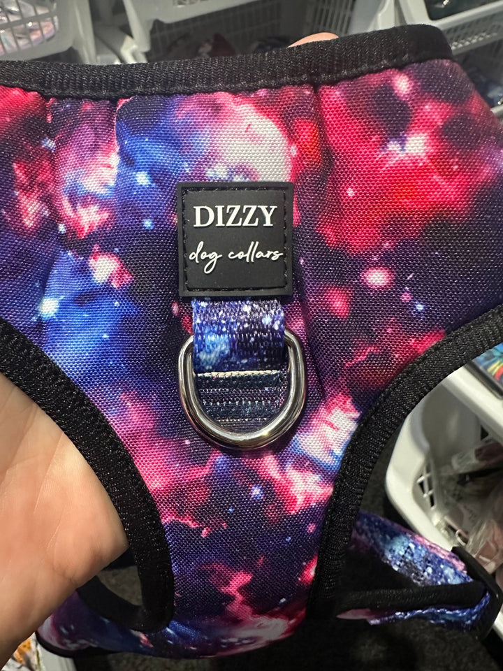 ***SECONDS***DOG HARNESS - Galaxy - Neck Adjustable Harness