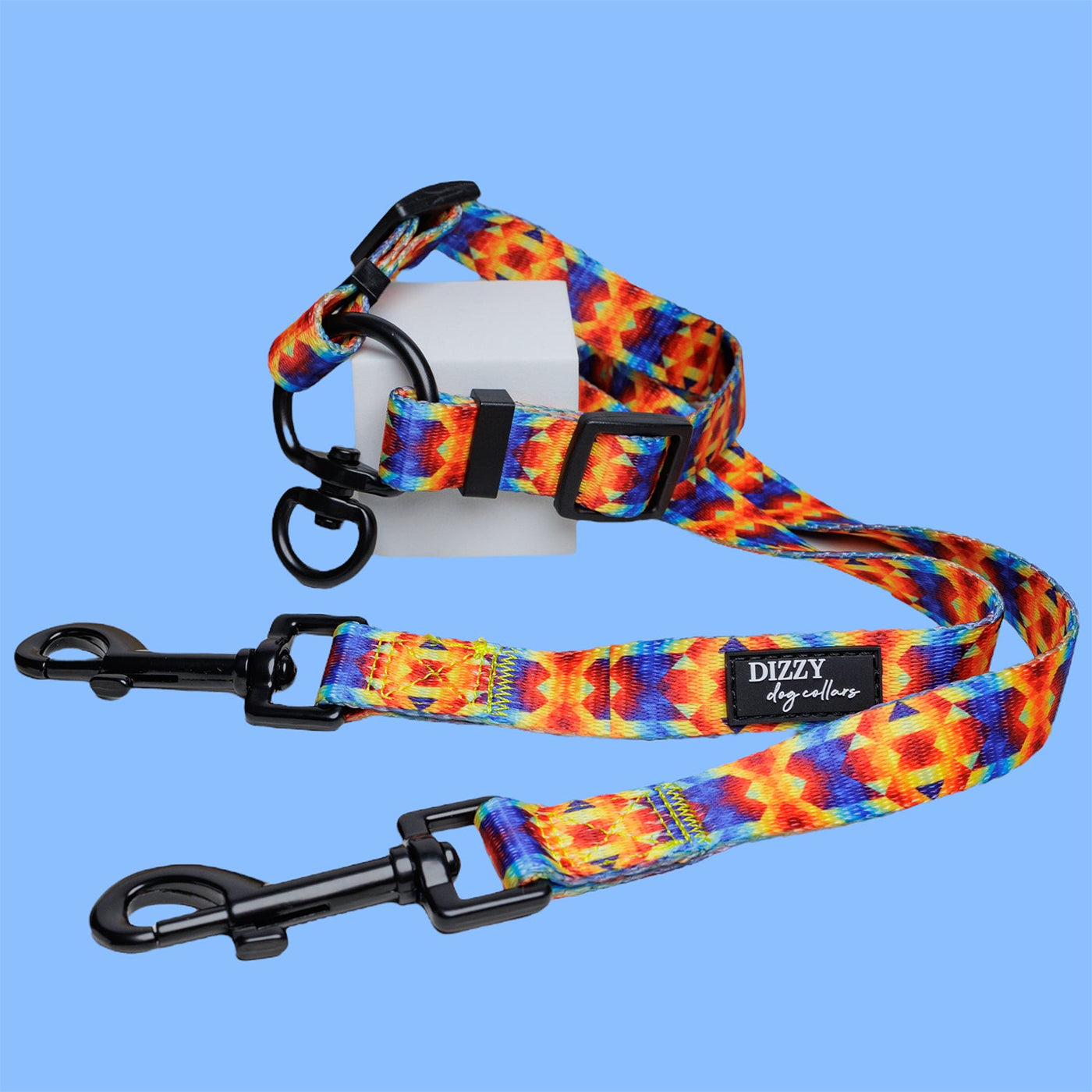 Adjustable Lead Splitter | Kaleidoscope-Leash-Dizzy Dog Collars
