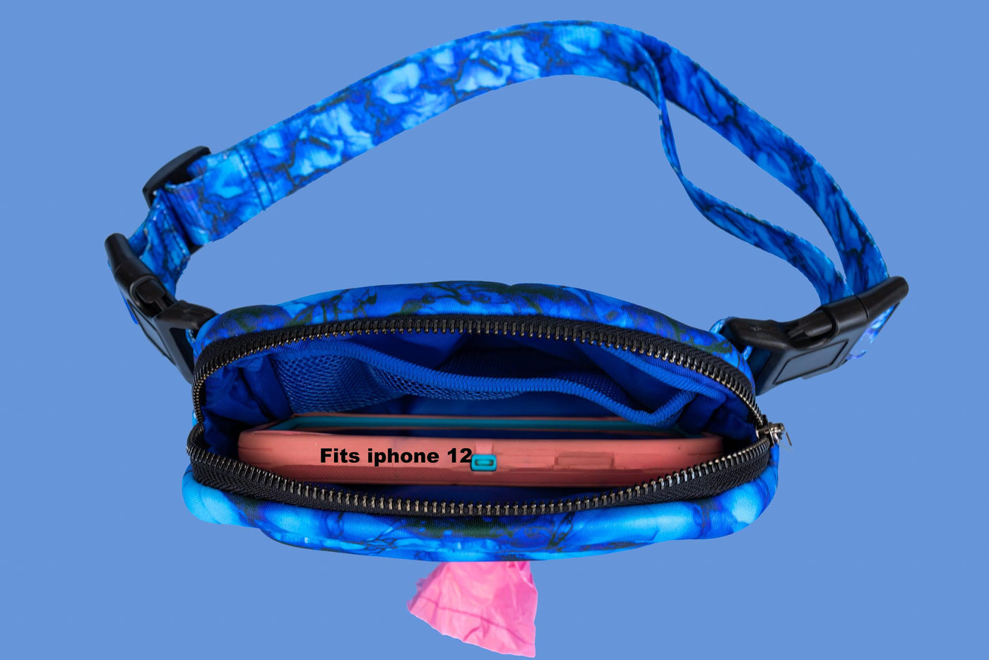 Adventure Pouch - Blue Marble-Dizzy Dog Collars