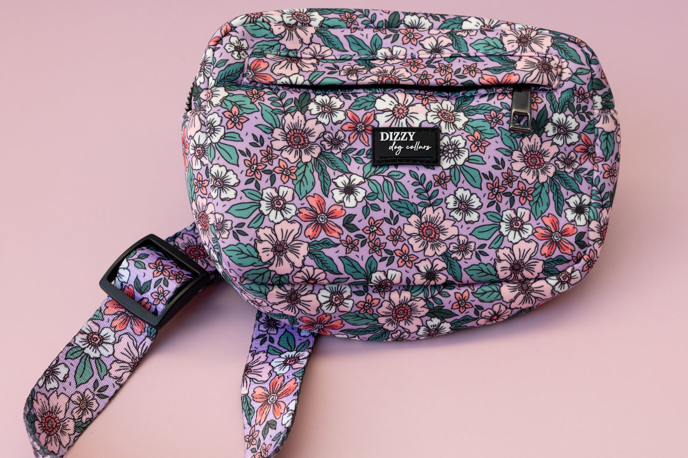 Adventure Pouch - Lilac Floral-Dizzy Dog Collars