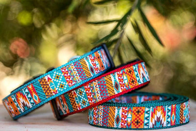 aztec dog collar, large dog collar, small dog collar, dog collar for big dog, dog collar for small dog