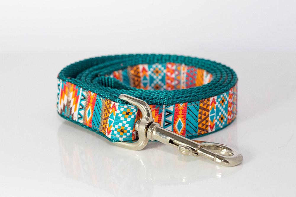 Aztec / Mexican Dog Leash-Dizzy Dog Collars-Dizzy Dog Collars