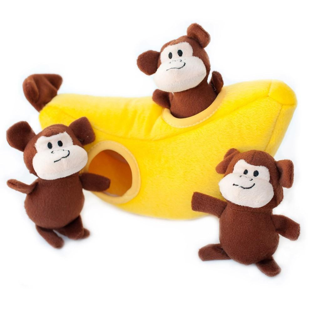 Banana and Monkey - Interactive Dog Toy-Dizzy Dog Collars-Dizzy Dog Collars