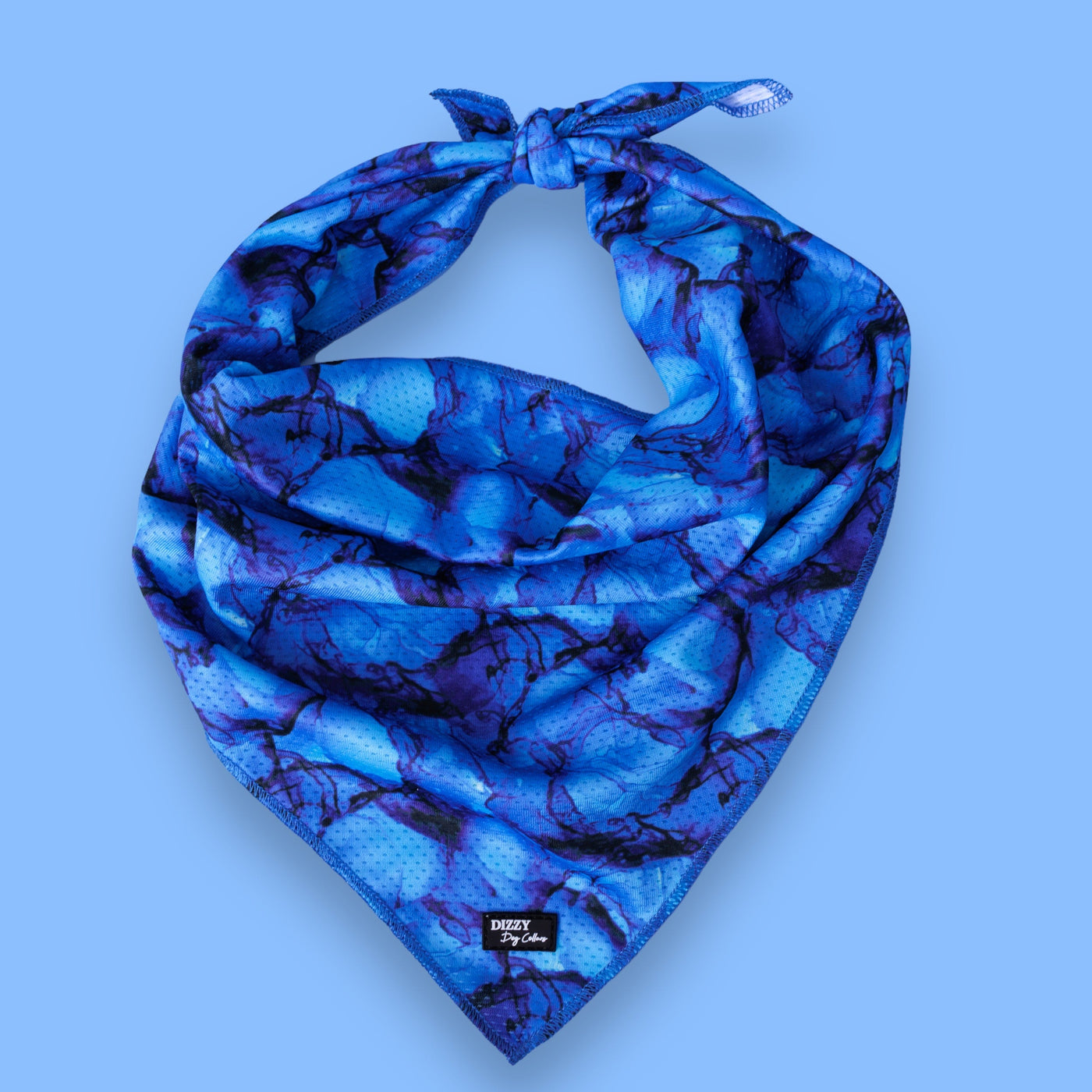 Bandana | Tie Up Dog Bandana | Blue Marble-Bandana-Dizzy Dog Collars