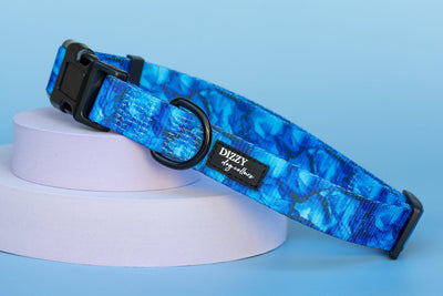 Blue Marble Dog Collar - Value Range Dog Collar-Dog Collar-Dizzy Dog Collars