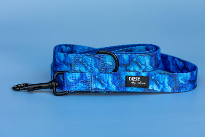 Blue Marble Dog Leash | Dog Lead-Dizzy Dog Collars