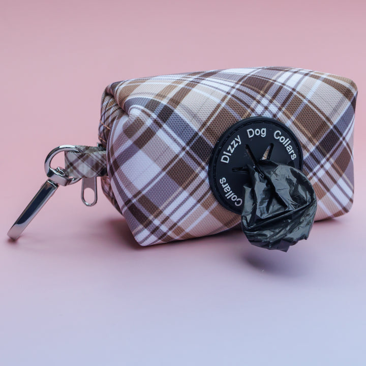Maplewood: Caramel & Brown Plaid | Waste Bag Holder