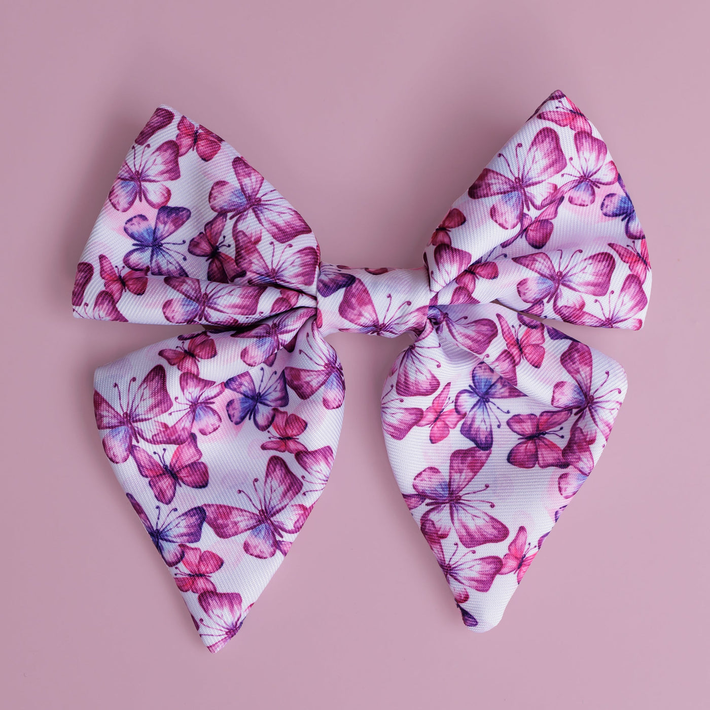 Pink Butterflies Sailor Bow Tie | Dog Bow-Dizzy Dog Collars