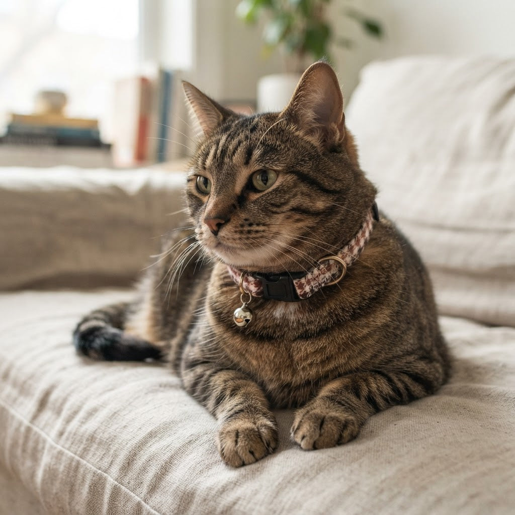 Chestnut Tweed Cat Collar | Toy Breed Dog Collar | Puppy Collar