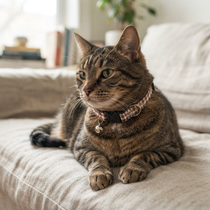 Chestnut Tweed Cat Collar | Toy Breed Dog Collar | Puppy Collar