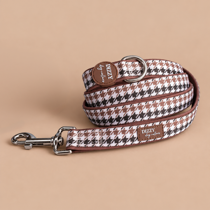 Chestnut Tweed Dog Leash | Fully Padded Dog Leash