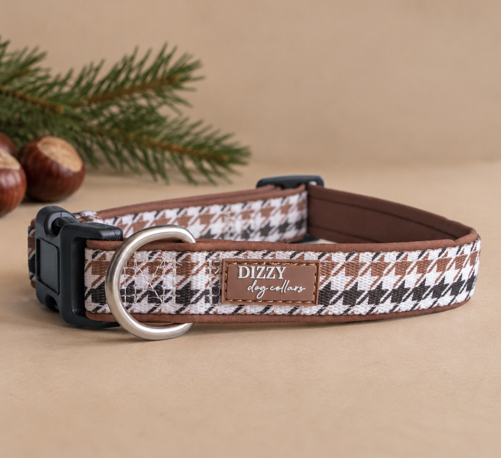 Chestnut Tweed Dog Collar | Neoprene Dog Collar