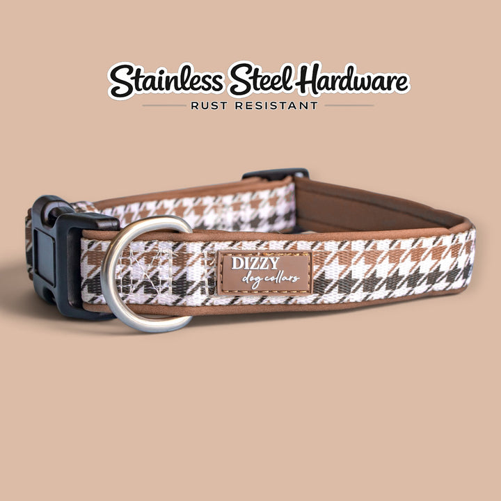 Chestnut Tweed Dog Collar | Neoprene Dog Collar