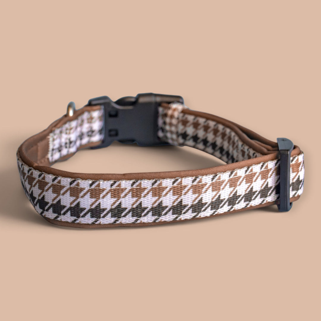 Chestnut Tweed Dog Collar | Neoprene Dog Collar