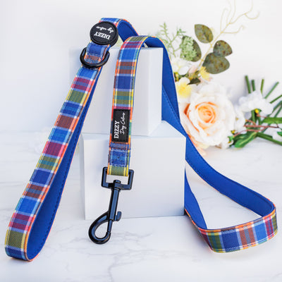 Country Plaid Dog Leash | Canvas & Neoprene | High Quality Fully Padded Leash-Leash-Dizzy Dog Collars