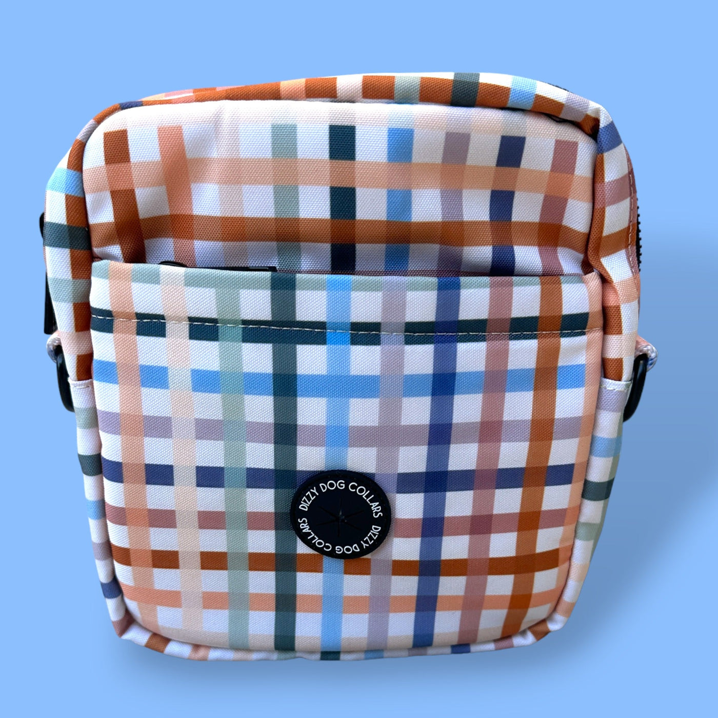 Crossbody Dog Walking Bag | Vintage Gingham | With Poop Bag Access-Adventure Pouch-Dizzy Dog Collars