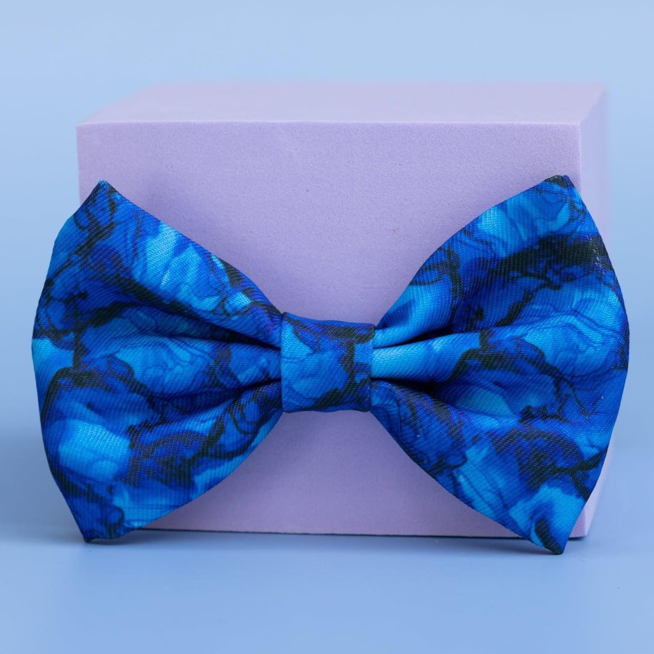 Dog Bow Tie | Blue Marble-Dizzy Dog Collars