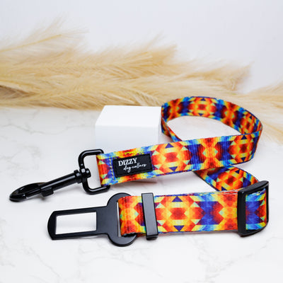 Dog Car Seatbelt | Dog Car Restraint Tether | Kaleidoscope-Car Restraint-Dizzy Dog Collars