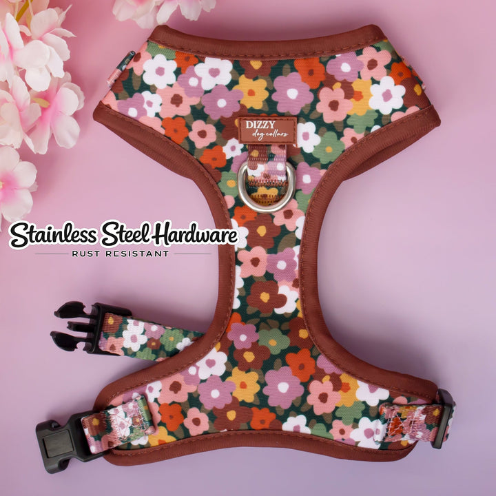 Autumn Acres Neck Adjustable Dog Harness | Stainless Steel Hardware