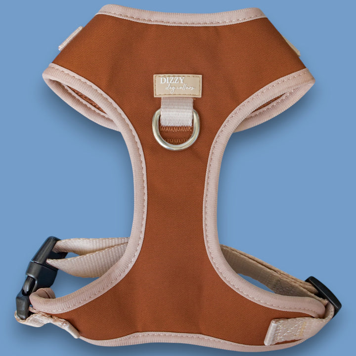 The Chai Adjustable Dog Harness | Chai & Beige | Front & Back D-Rings
