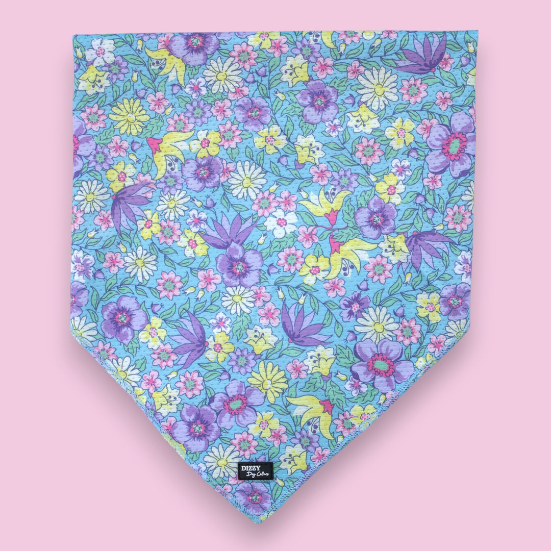 Floral Fable Dog Bandana - Tie Up Style