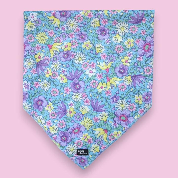 Floral Fable Dog Bandana - Tie Up Style