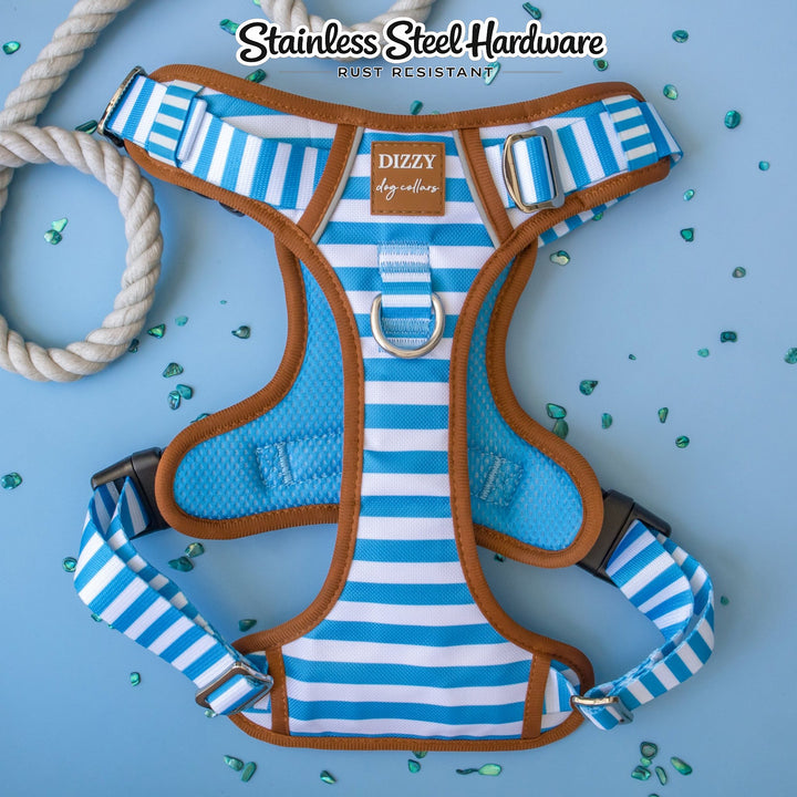 No Pull Dog Harness with Handle | Step in & Reflective | STAINLESS STEEL | Seaside Stroll