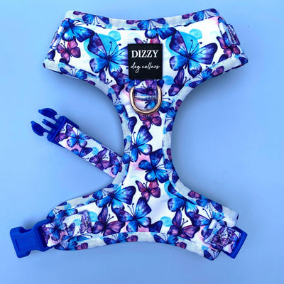 DOG HARNESS | Butterfly Ballet | Neck Adjustable Dog Harness-Harness-Dizzy Dog Collars