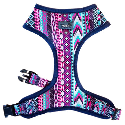DOG HARNESS - Purple Aztec - Adjustable , adjustable dog harness, small dog harness, this is the best small dog harness,