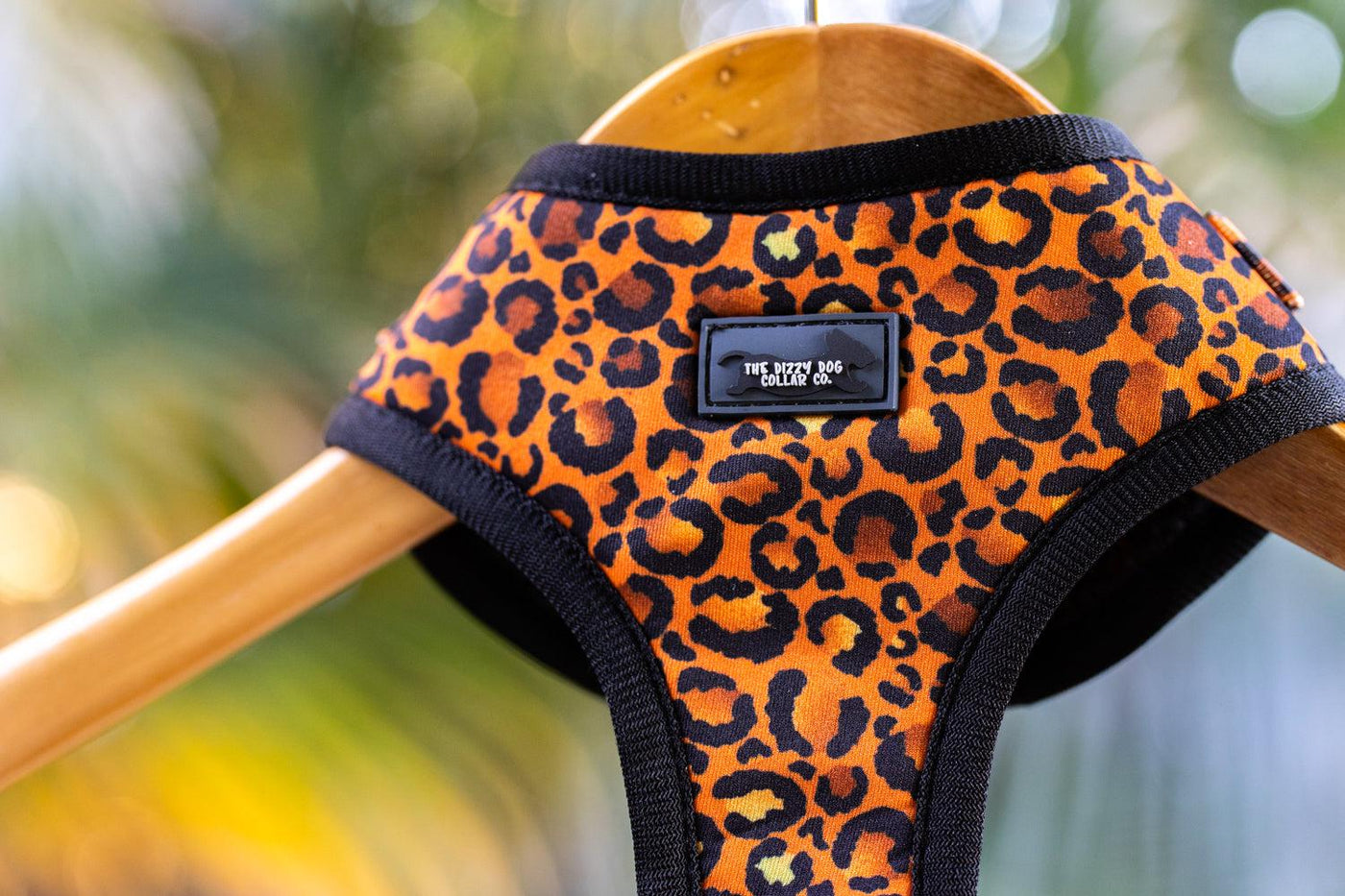 DOG HARNESS -Safari - Leopard Print, Neck Adjustable Harness (Premade)-Harness-Dizzy Dog Collars